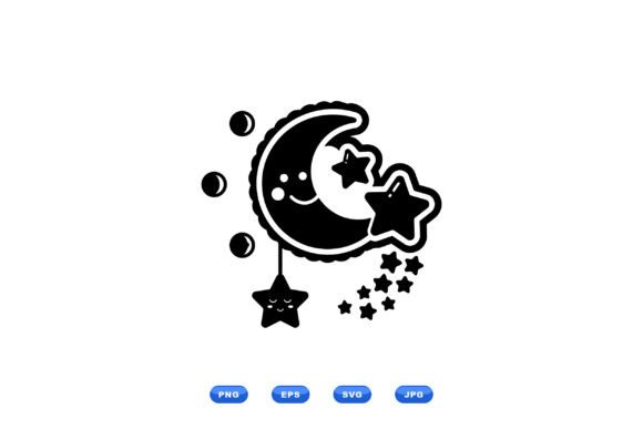 Download Moon and Stars Nursery SVG - Nursery svg Collection