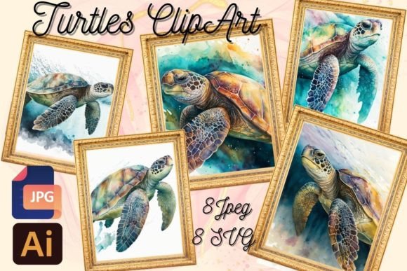 Download Turtles Wall Art Vector Illustration - Wall art vector Collection