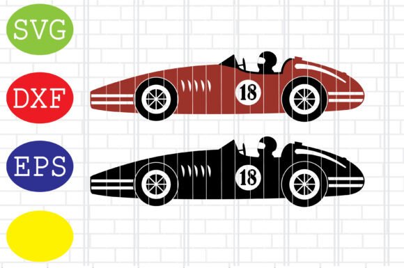 Download Retro Race Car, Racing Cars Svg Eps Dxf - Race car Collection