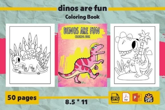 Download Dinos Are Fun Coloring Book - Premium Bundle