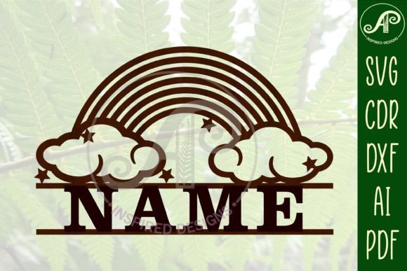 Download Rainbow Name Sign SVG Cut File - Rainbow name sign Collection